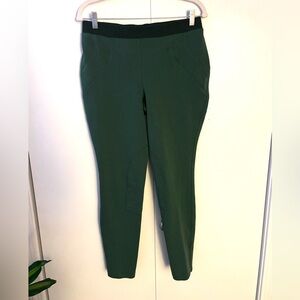 TuffRider Hunter Green Ribbed Knee Patch Riding Breeches Size 34 EUC